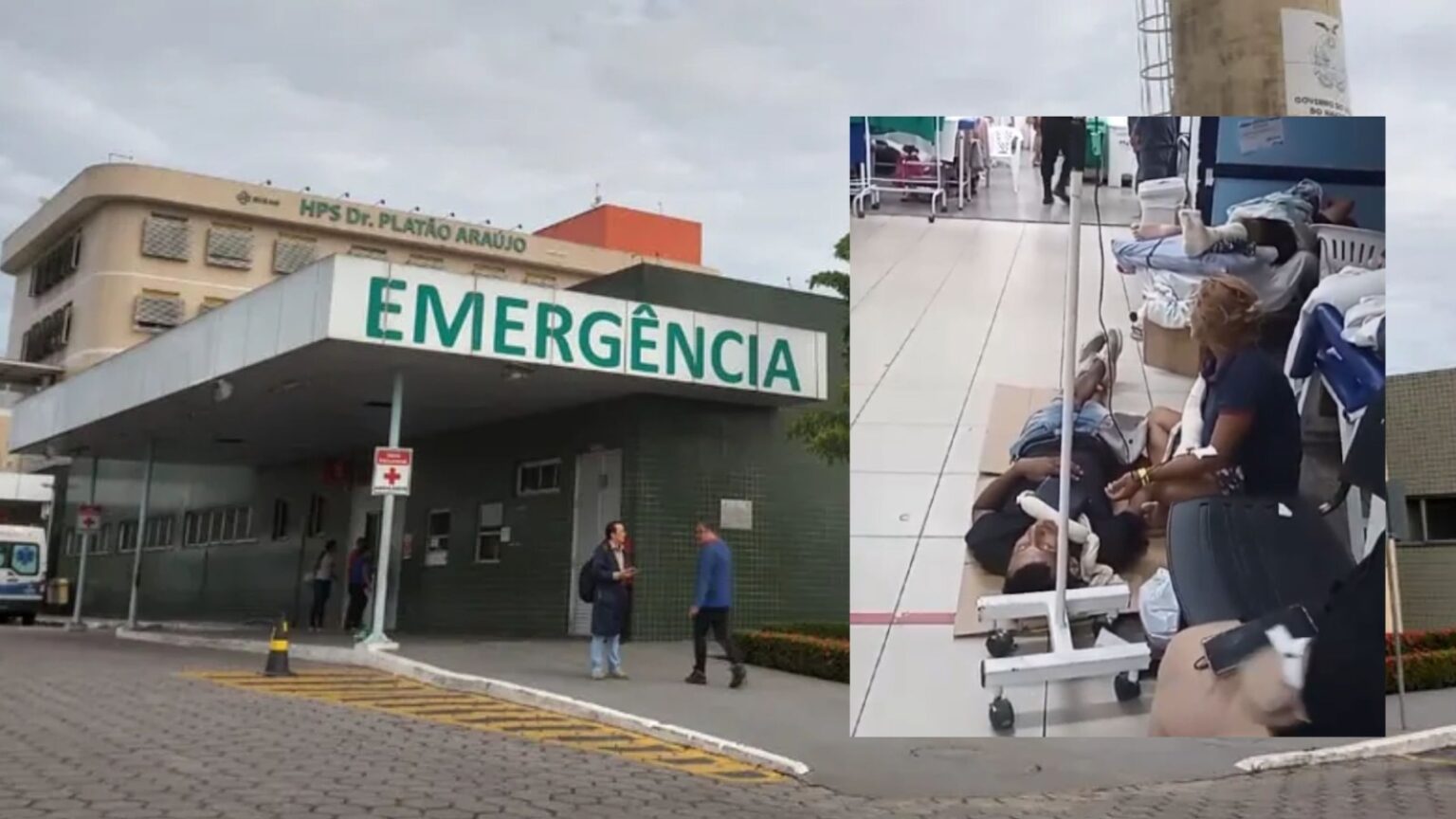 Foto: Montagem PAB/ reprodução/ Hospital Platão Araújo,
