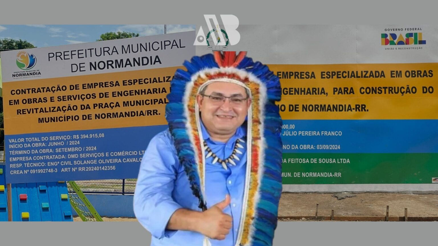 Foto: Montagem PAB/ prefeito de Normandia denunciado